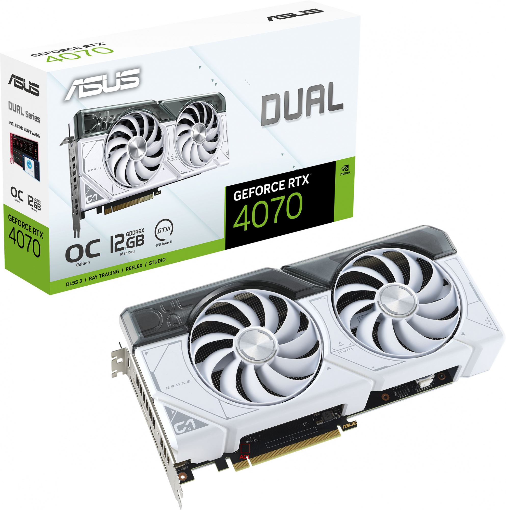 Видеокарта  DUAL-RTX4070-O12G-WHITE