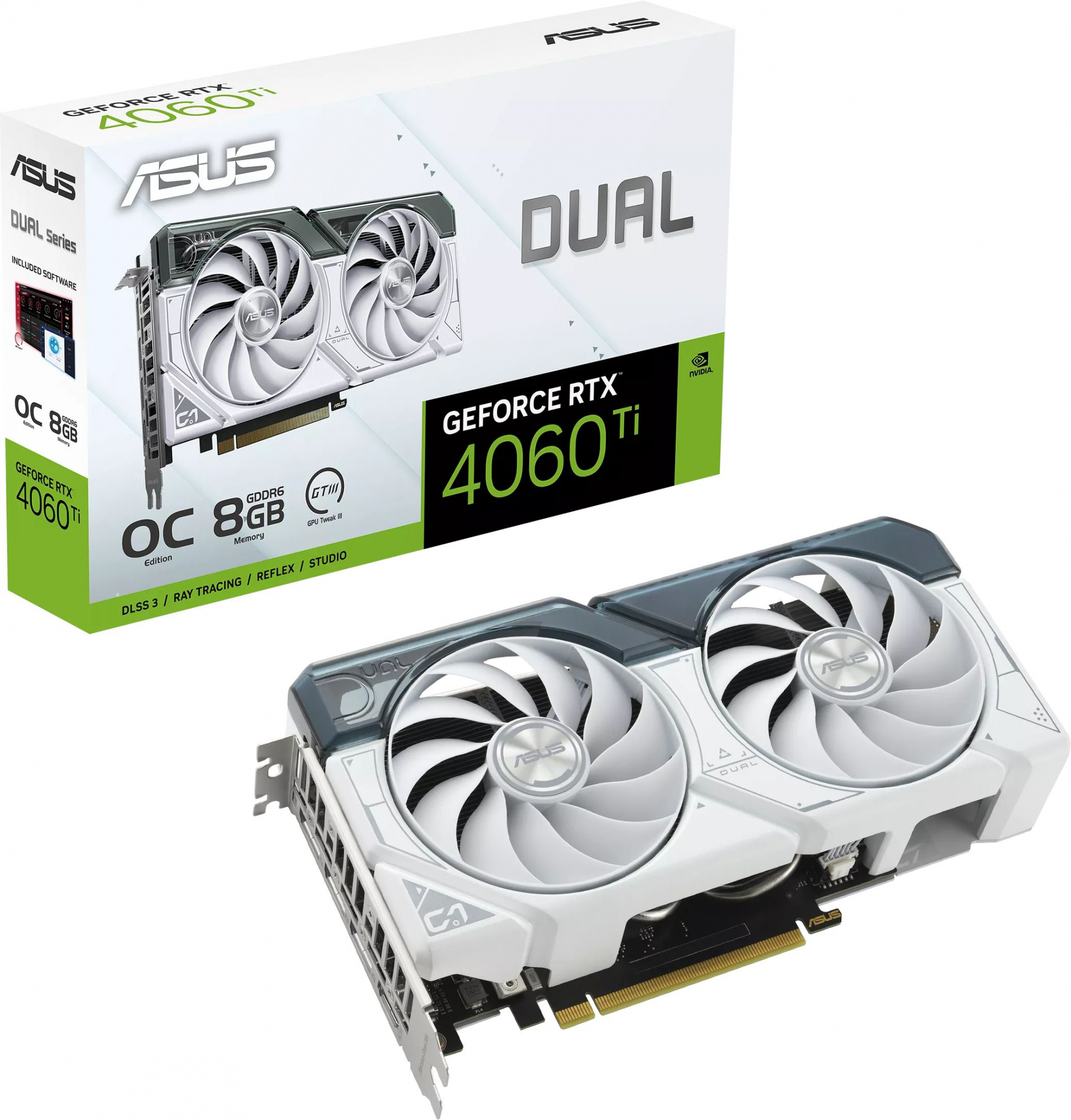 Видеокарта  DUAL-RTX4060TI-O8G-WHITE