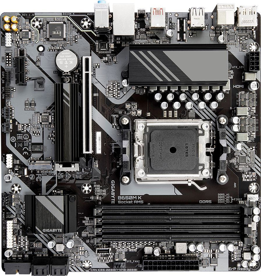 Gigabyte B650M K {SocketAM5, AMD B650, mATX}Ret