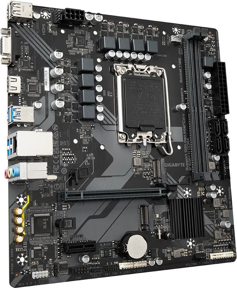 Gigabyte B760M H DDR4 {Soc-1700, Intel B760, mATX, Ret}