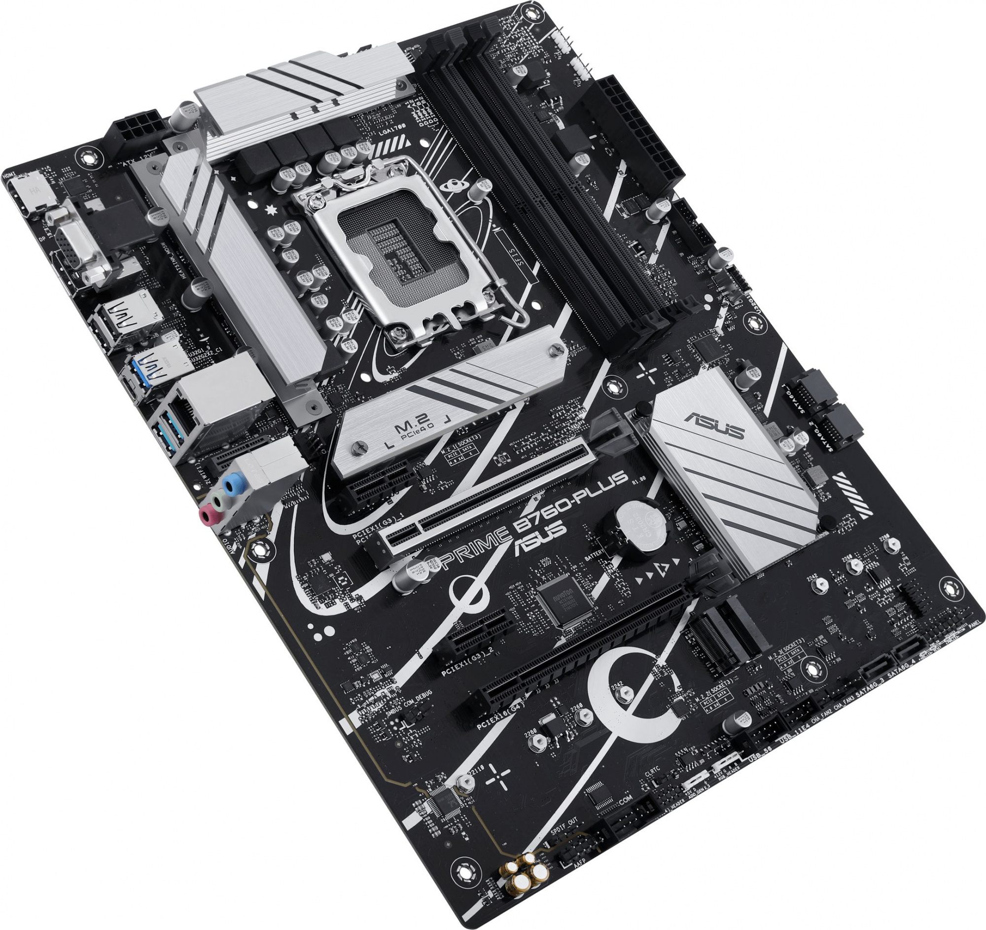 ASUS PRIME B760-PLUS (Socket 1700, ATX, 4xDDR5(192GB), DP/HDMI, 2xPCIe 4.0x16/1xPCIe 4.0, 1xLAN (2.5GbE), 4xSATA 6Gb/s, 2xM.2, 2xUSB 3.2, 4xUSB 2.0, 1xPS/2) 90MB1EF0-M1EAY0