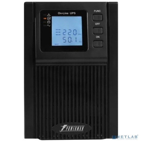 ИБП POWERMAN Online 1000, LCD, двойного преобразования, 1000ВА, 900Вт, 2 евророзетки с резервным питанием, USB, RS232, слот SNMP, разъем EPO, внешний блок батарей (в комплект не входит), 215 х 315 х 3