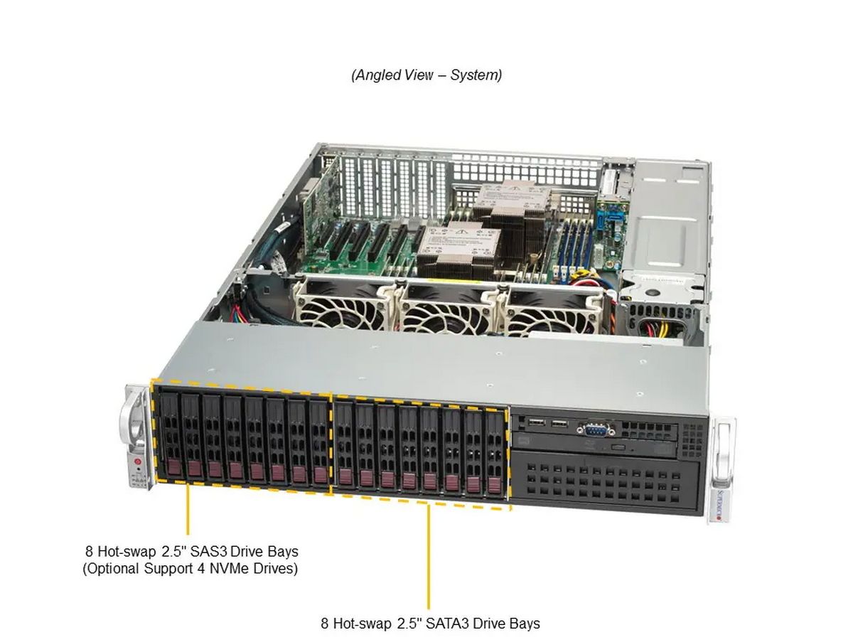 Supermicro SYS-221P-C9R Серверная платформа/ SERVER (X13DEI, CSE-213BTS-R1K23LPBP3-1) (2U, 2x LGA-4677, C741, 16 DIMM 4800MHz ECC DDR5 RDIMM, 4 PCIe 5.0 x16+1 PCIe 5.0 x8, 2x1GbE port(s),16x 2.5" hot-