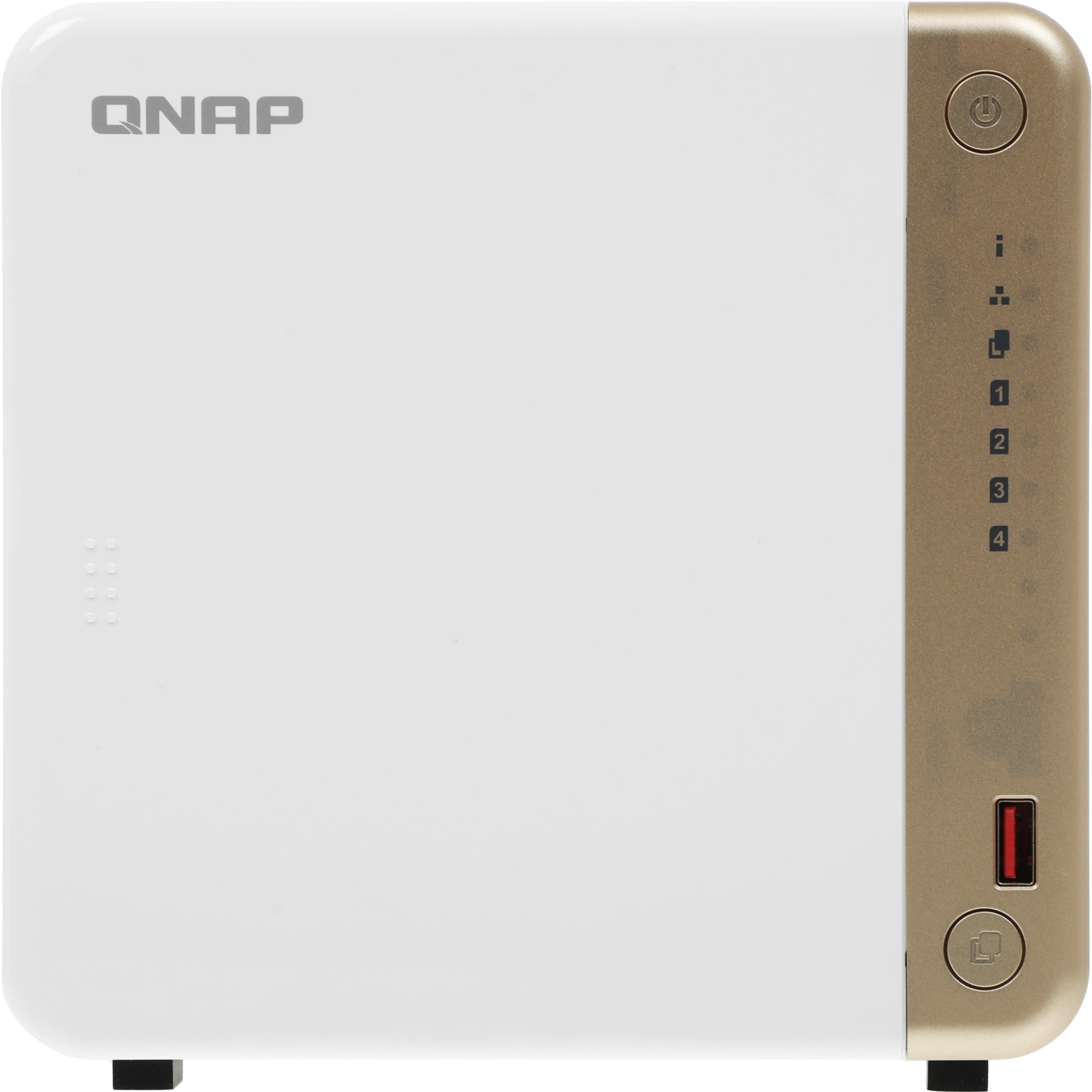 Сетевое хранилище без дисков/ channel QNAP TS-462-4G NAS 4 HDD trays, 2 x M.2 NVMe PCIe Gen 3 x1, 2-core Intel Celeron N4505 2.9 GHz, 4 GB RAM (1 x 2GB + RAM-2GDR4T0-SO-2400) up to 16 GB (2 x 8GB), 1x