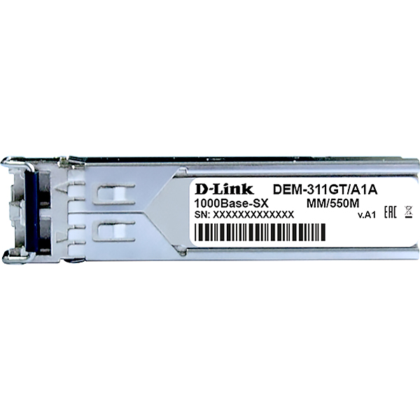 D-Link DEM-311GT/A1A SFP-трансивер с 1 портом 1000Base-SX для многомодового оптического кабеля (до 550 м)