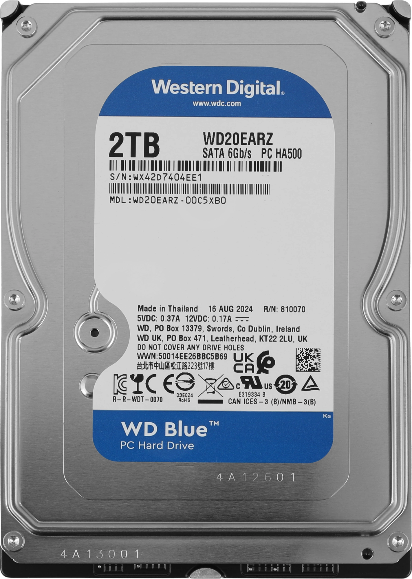 2TB WD Blue (WD20EARZ) {Serial ATA III, 5400 rpm, 64Mb buffer} 2TB WD Blue (WD20EARZ) {Serial ATA III, 5400 rpm, 64Mb buffer}