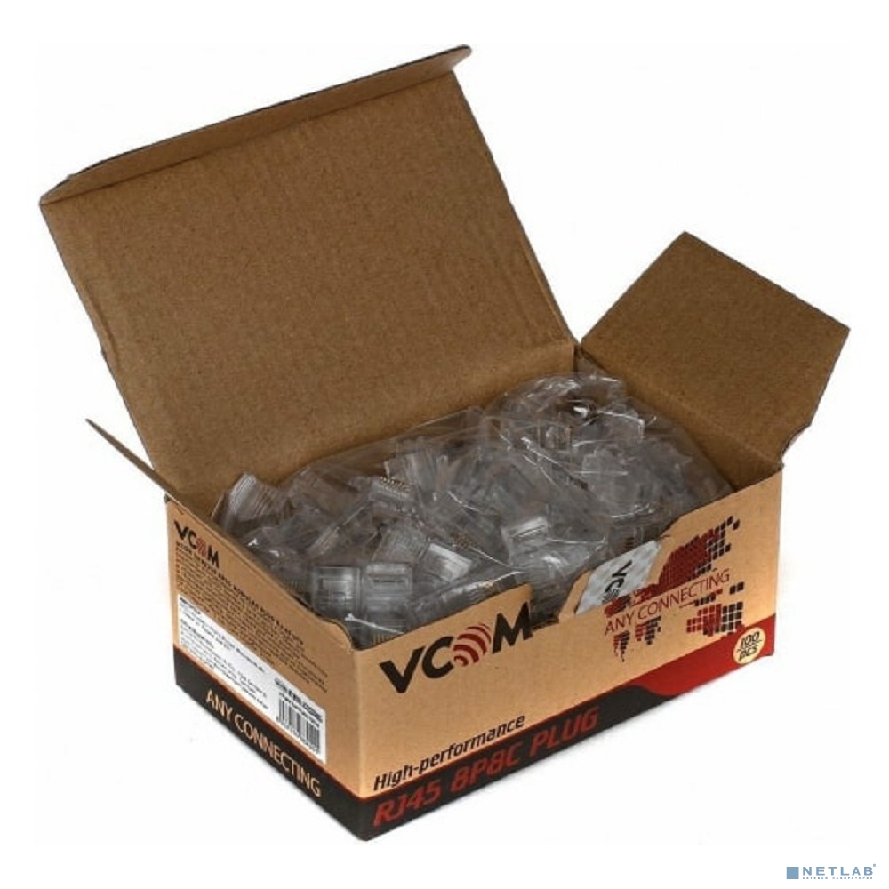 VCOM VNA2200-1/100 Коннекторы RJ-45 для UTP кабеля 5 кат. ( 100 шт.)[6937510884001]