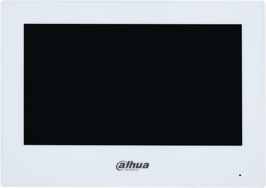 DAHUA DHI-VTH2621GW-WP Видеодомофон IP 7 дюймовый с WiFi 2.4ГГц, белый, ёмкостной сенсорный экран, питание DC 12В/PoE