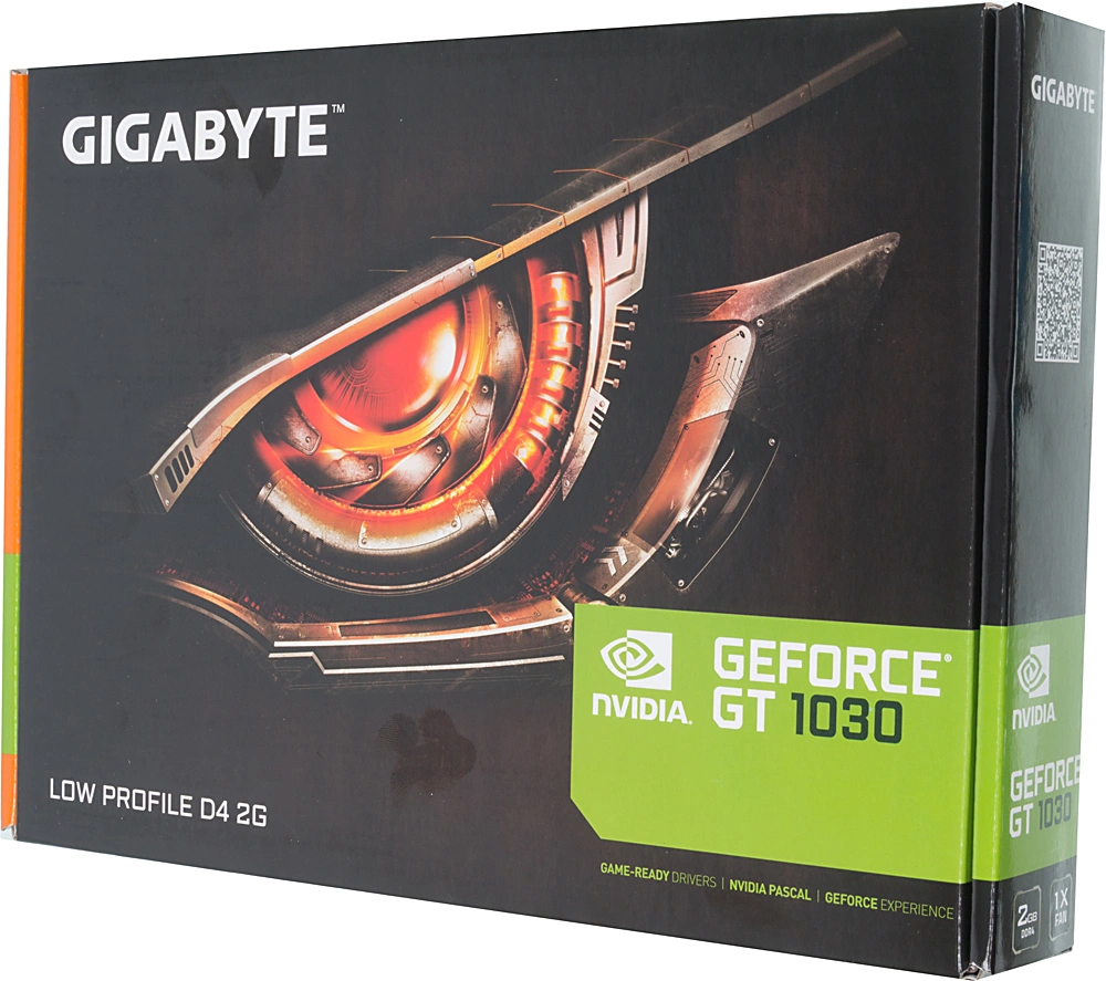 Gigabyte GV-N1030D4-2GL RTL (V1.0) {nVidia GeForce GT 1030 2048Mb 64bit DDR4 1177/2100 DVIx1/HDMIx1/HDCP low profile}