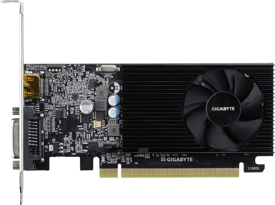 Gigabyte GV-N1030D4-2GL RTL (V1.0) {nVidia GeForce GT 1030 2048Mb 64bit DDR4 1177/2100 DVIx1/HDMIx1/HDCP low profile}