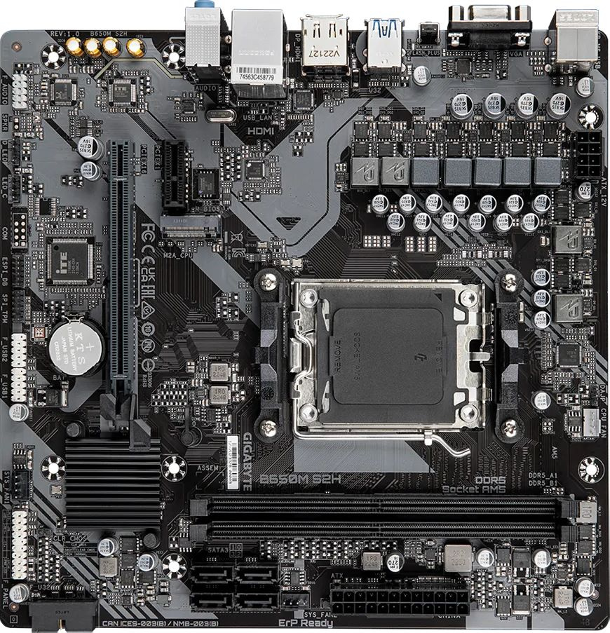 Gigabyte B650M S2H {SocketAM5, AMD B650, mATX, Ret}