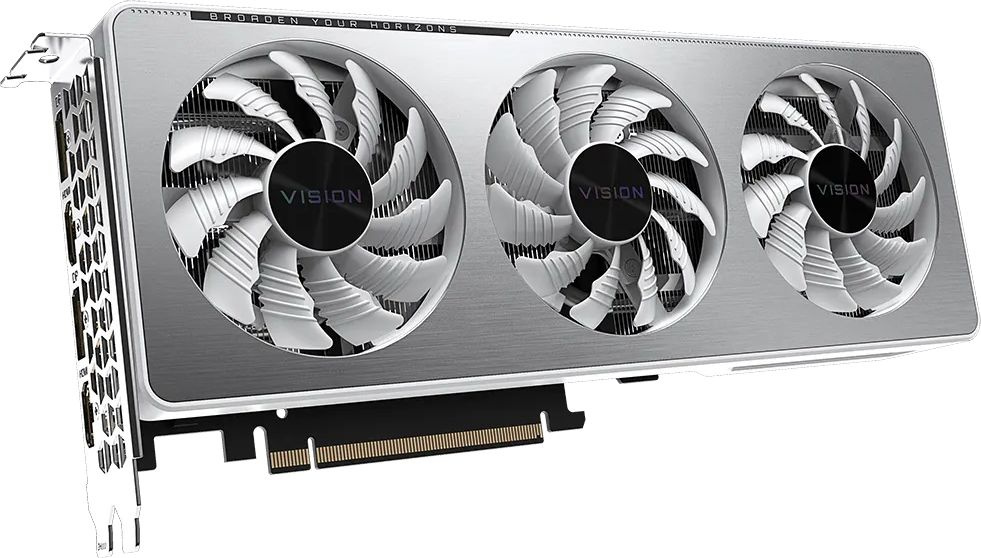 Gigabyte GV-N3060VISION OCV2-12GD NVIDIA GeForce RTX 3060 12288Mb 192 GDDR6 1837/15000 HDMIx2 DPx2 HDCP Ret