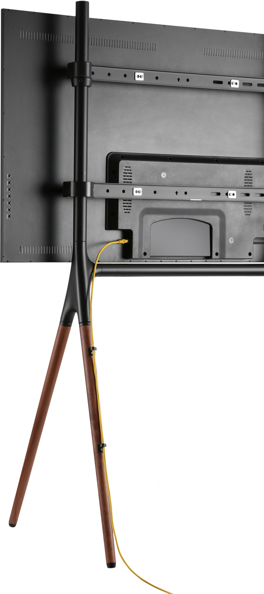 Подставка для телевизора Cactus CS-ST1247BKWN, 49-70", напольный, черный  / орех