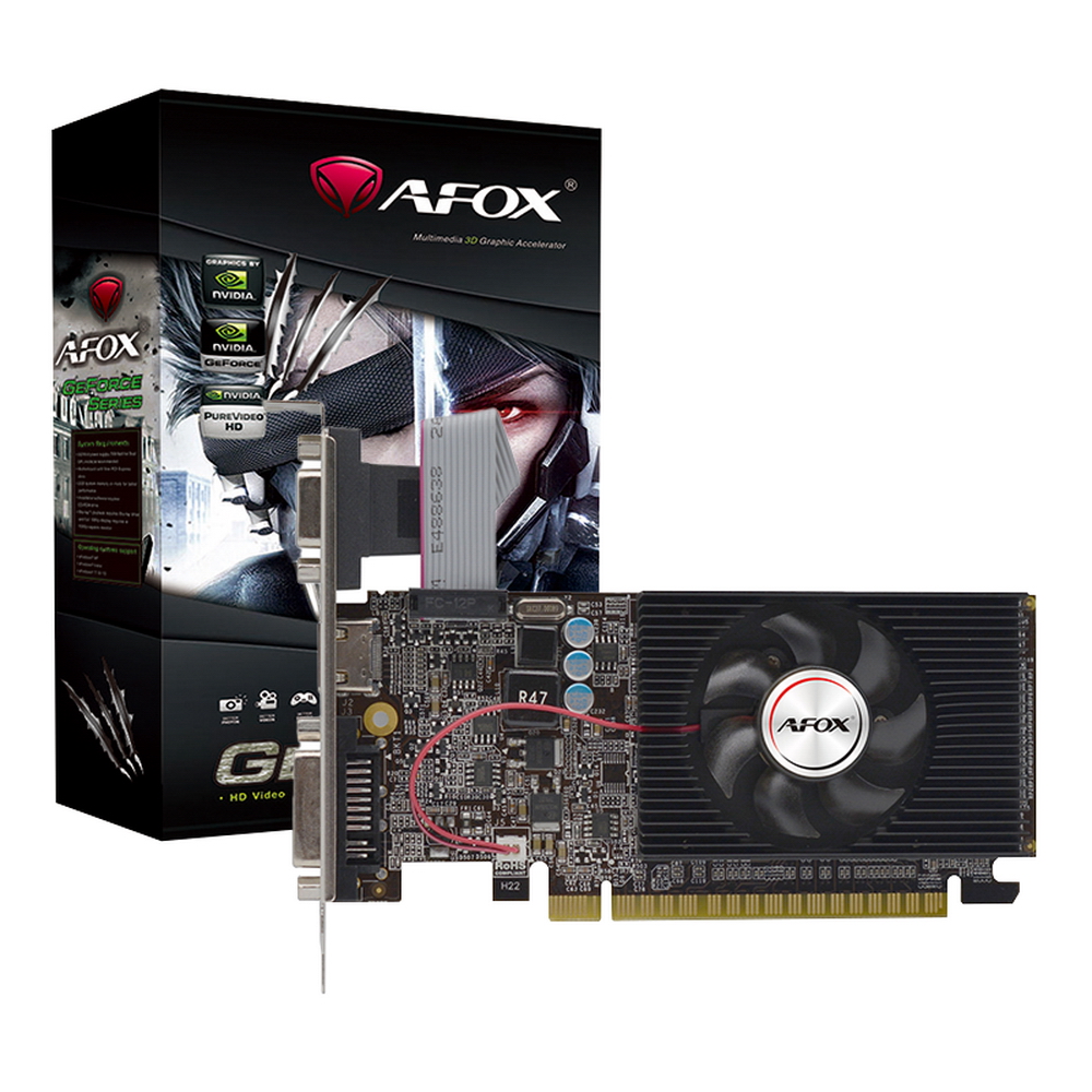 Видеокарта AFOX GT610 2GB LP DDR3 64bit VGA/DVI/HDMI (AF610-2048D3L7-V6) RTL
