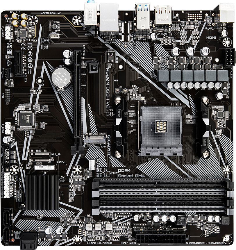 Gigabyte A520M DS3H V2 {SocketAM4, AMD A520, mATX, Ret}