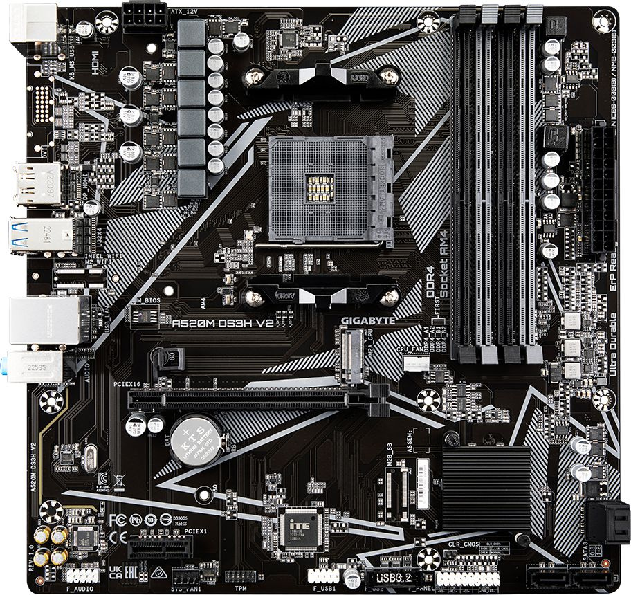 Gigabyte A520M DS3H V2 {SocketAM4, AMD A520, mATX, Ret}