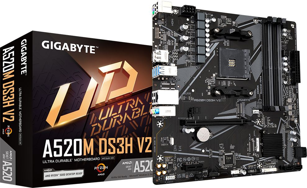 Gigabyte A520M DS3H V2 {SocketAM4, AMD A520, mATX, Ret}
