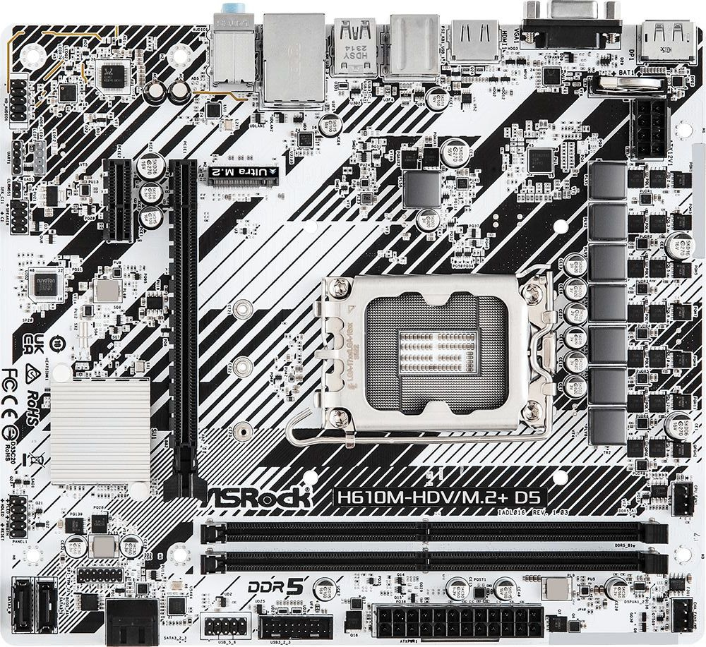 ASROCK H610M-HDV/M.2+ D5 {LGA 1700, Intel H610, mATX} RTL