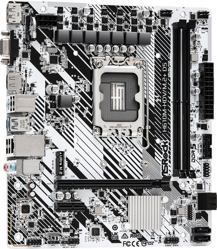 ASROCK H610M-HDV/M.2+ D5 {LGA 1700, Intel H610, mATX} RTL