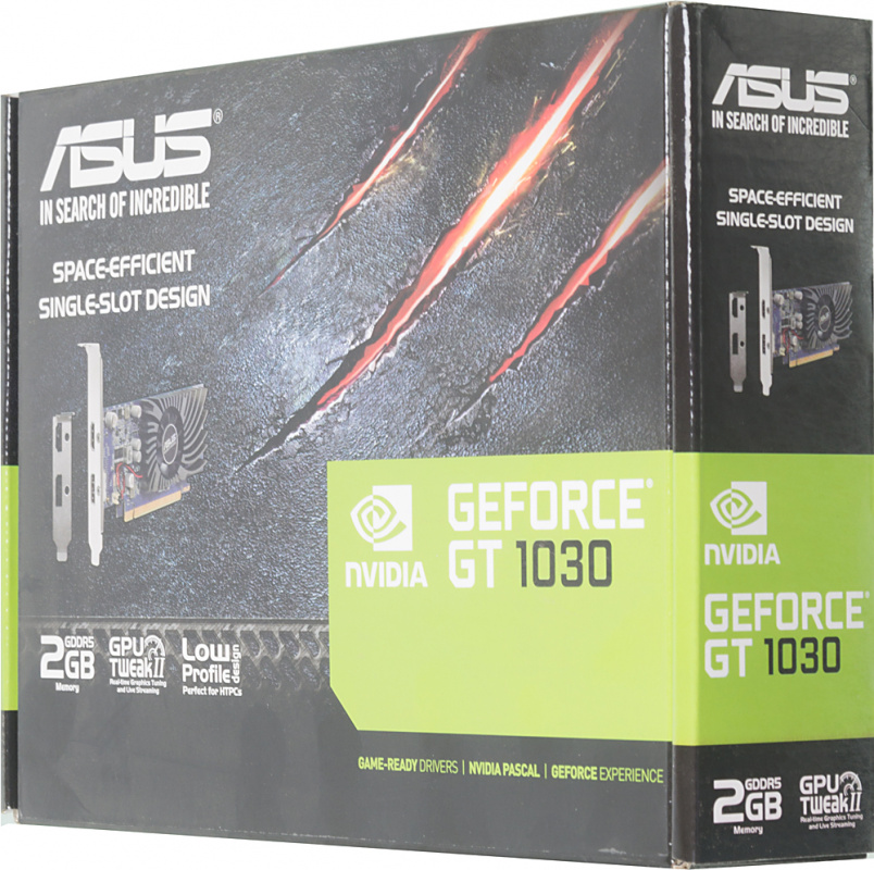 Видеокарта ASUS GeForce GT1030 2Gb GDDR5  64 bit  DP/HDMI (GT1030-2G-BRK) RTL