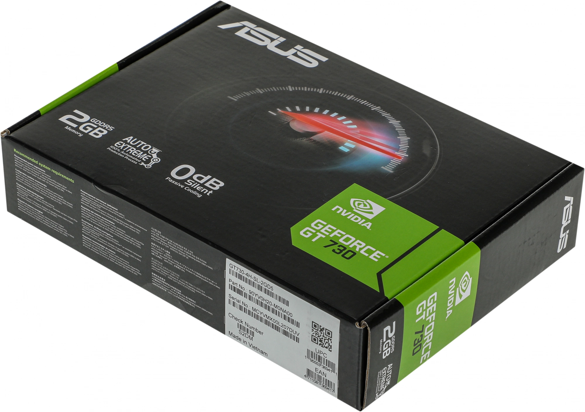 Видеокарта ASUS GeForce GT730 2GB GDDR5 64Bit 4*HDMI (GT730-4H-SL-2GD5) RTL