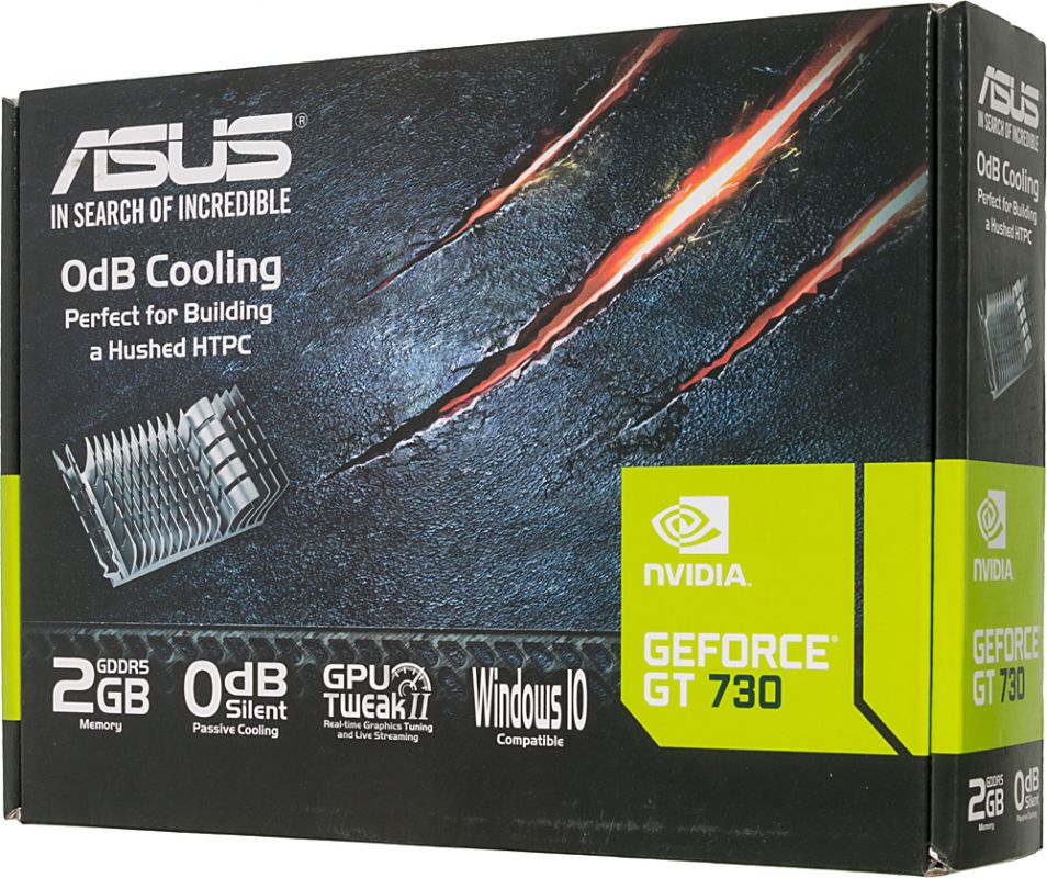Видеокарта ASUS GeForce GT730 Silent LP 2GB GDDR5 64Bit VGA/DVI/HDMI (GT730-SL-2GD5-BRK) RTL