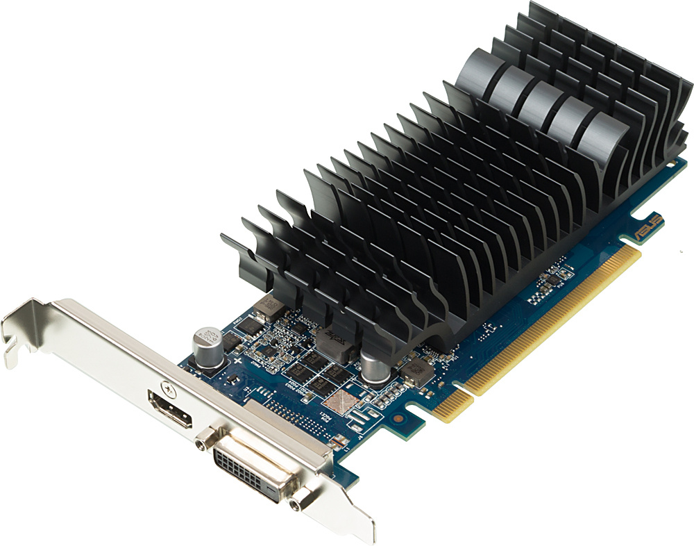 Видеокарта ASUS GeForce GT1030 Silent LP 2GB GDDR5 64Bit DVI/HDMI (GT1030-SL-2G-BRK) RTL