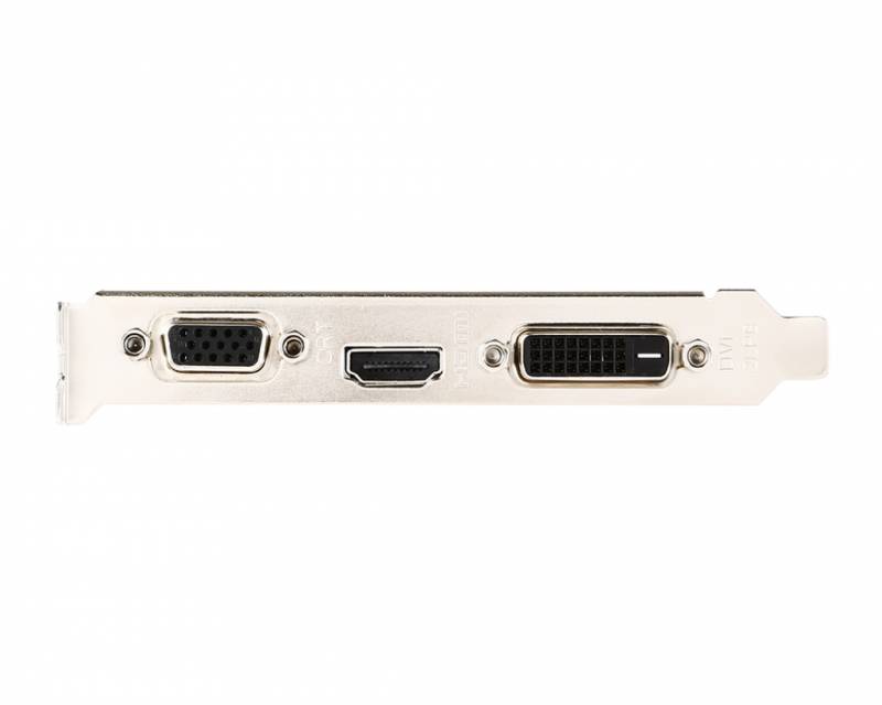 Видеокарта MSI PCI-E GT 710 2GD3H LP nVidia GeForce GT 710 2048Mb 64bit DDR3 954/1600 DVIx1/HDMIx1/CRTx1/HDCP Ret low profile