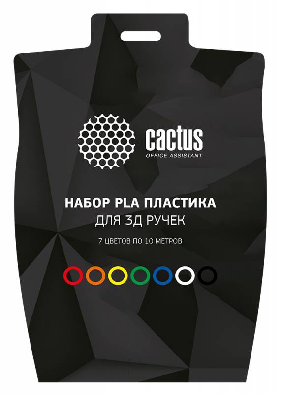 Пластик для ручки 3D Cactus CS-3D-PLA-7X10M PLA d1.75мм L10м 7цв.