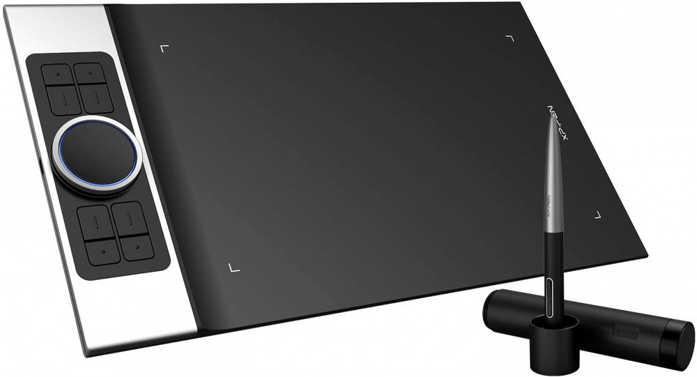 Графический планшет XP-Pen Deco Pro Medium, рабочая область 279 x 157 мм с  колесом управления и клавишами express keys (совместимость с Android)