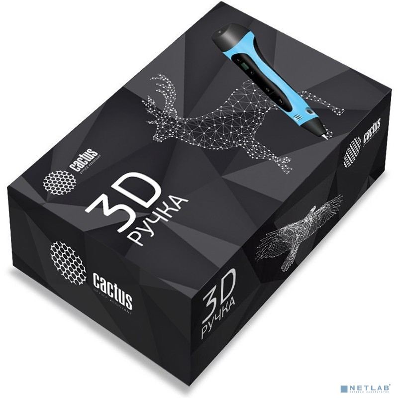 Ручка 3D Cactus CS-3D-PEN-C-BL PLA ABS LCD голубой (CS-3D-PEN-C-BL)