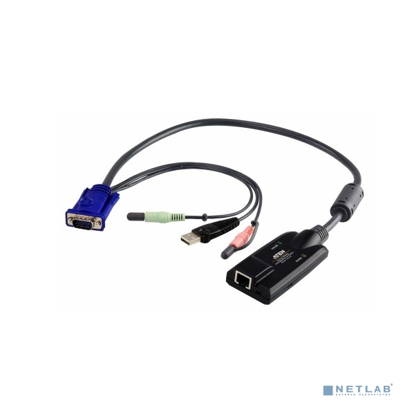 Модуль удлинителя, SVGA+KBD+MOUSE USB 2.0+AUDIO,  50 метр., для подкл. комплекта перключат. KN2124v/KN2140v/KN4124v/KN4140v, макс.разреш. 1600х1200, RJ45+HD-DB15+USB A-тип+2xMINI JACK, Female+4xMale,