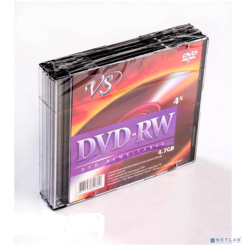 VS DVD-RW 4,7 GB 4x SL/5 (VSDVDRWSL501) (620816)