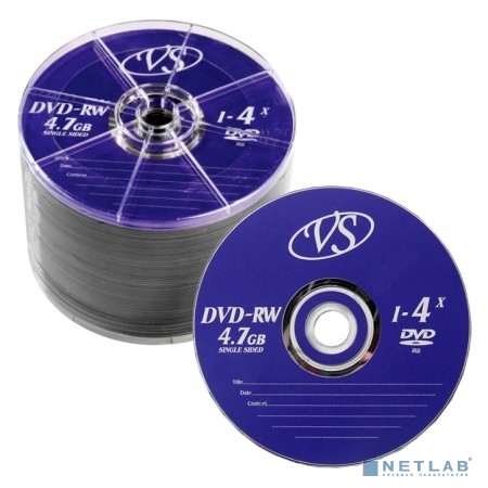 Диски VS DVD-RW 4,7 GB 4x Bulk/50 (620724)