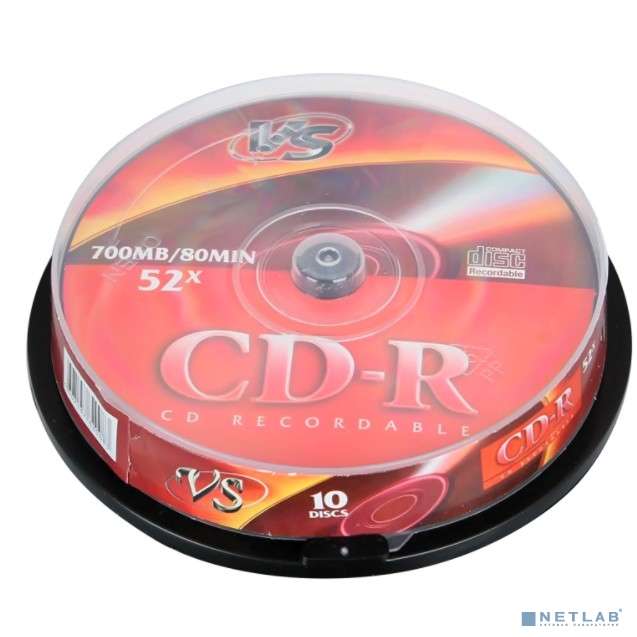 Диски VS CD-R 80 52x CB/10 (VSCDRCB1001)(620083)