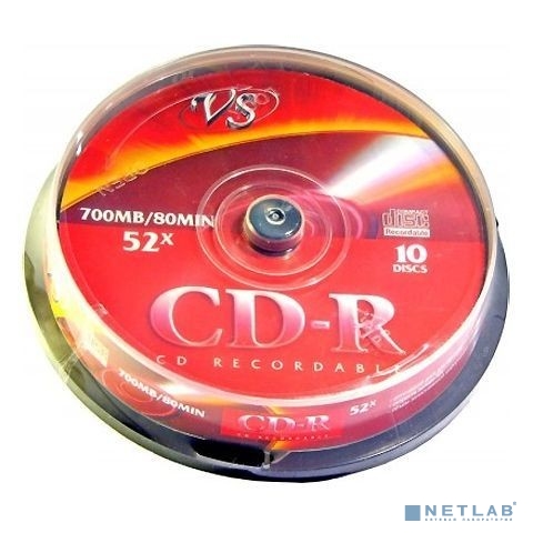 Диски VS CD-R 80 52x CB/10 (VSCDRCB1001)(620083)