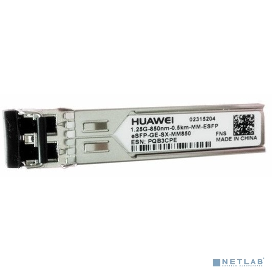 HUAWEI eSFP-GE-SX-MM850	Optical Transceiver,eSFP,GE,Multi-mode Module(850nm,0.55km,LC)