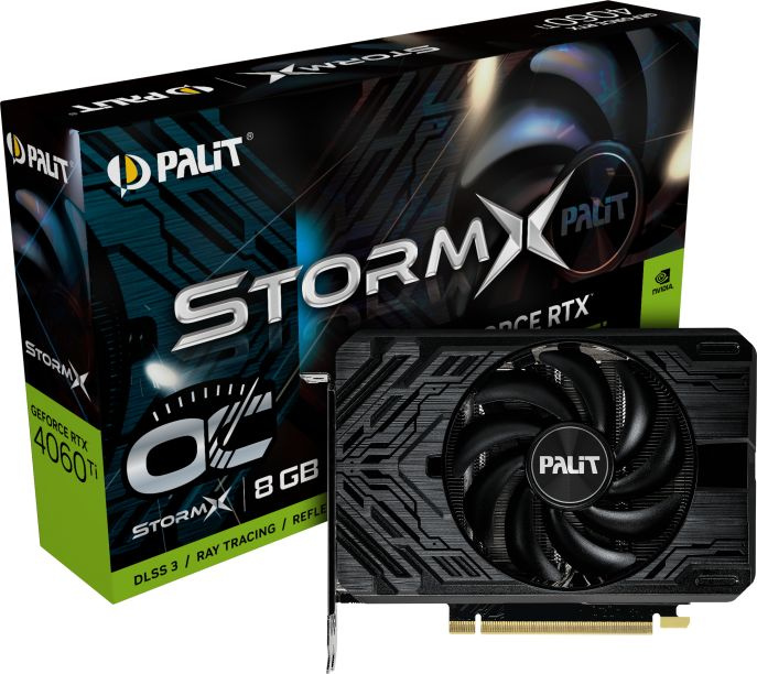 Видеокарта PALIT RTX4060Ti STORMX OC 8G (NE6406TS19P1-1060F)