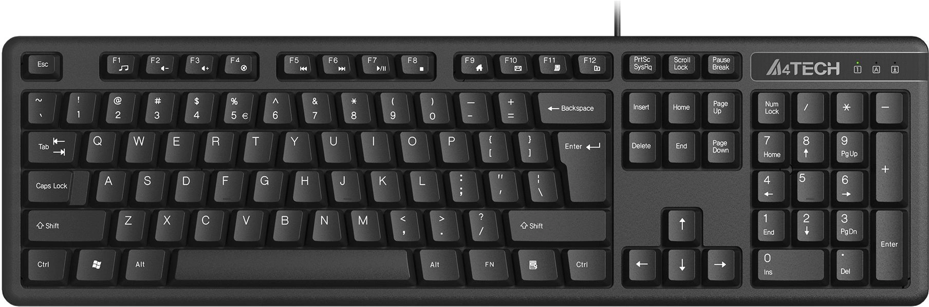 Клавиатура A4Tech KKS-3 черный USB [1933333]