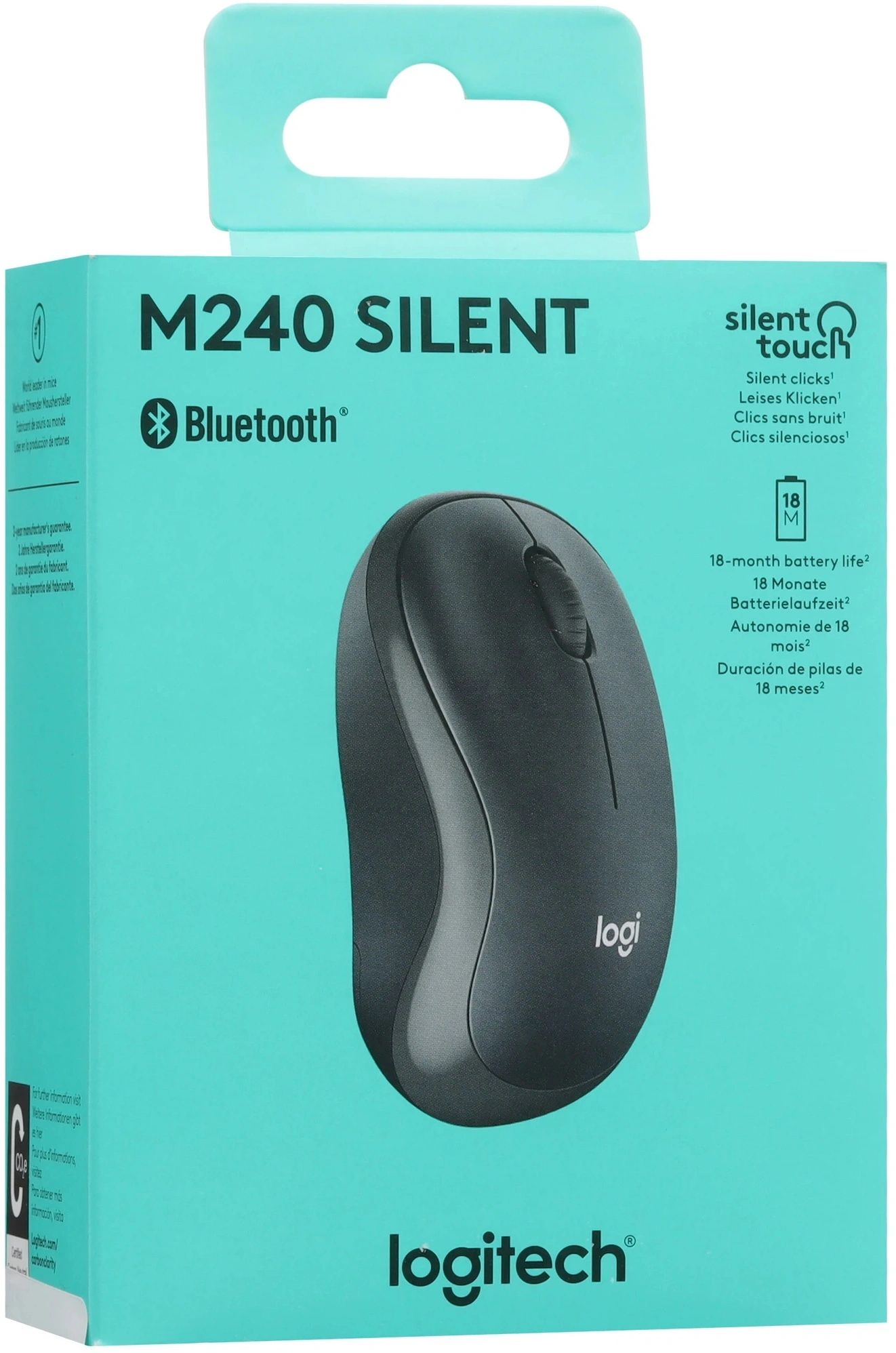 910-007185/910-007119 Logitech Wireless Mouse M240 SILENT - Graphite 910-007185/910-007119 Logitech Wireless Mouse M240 SILENT - Graphite
