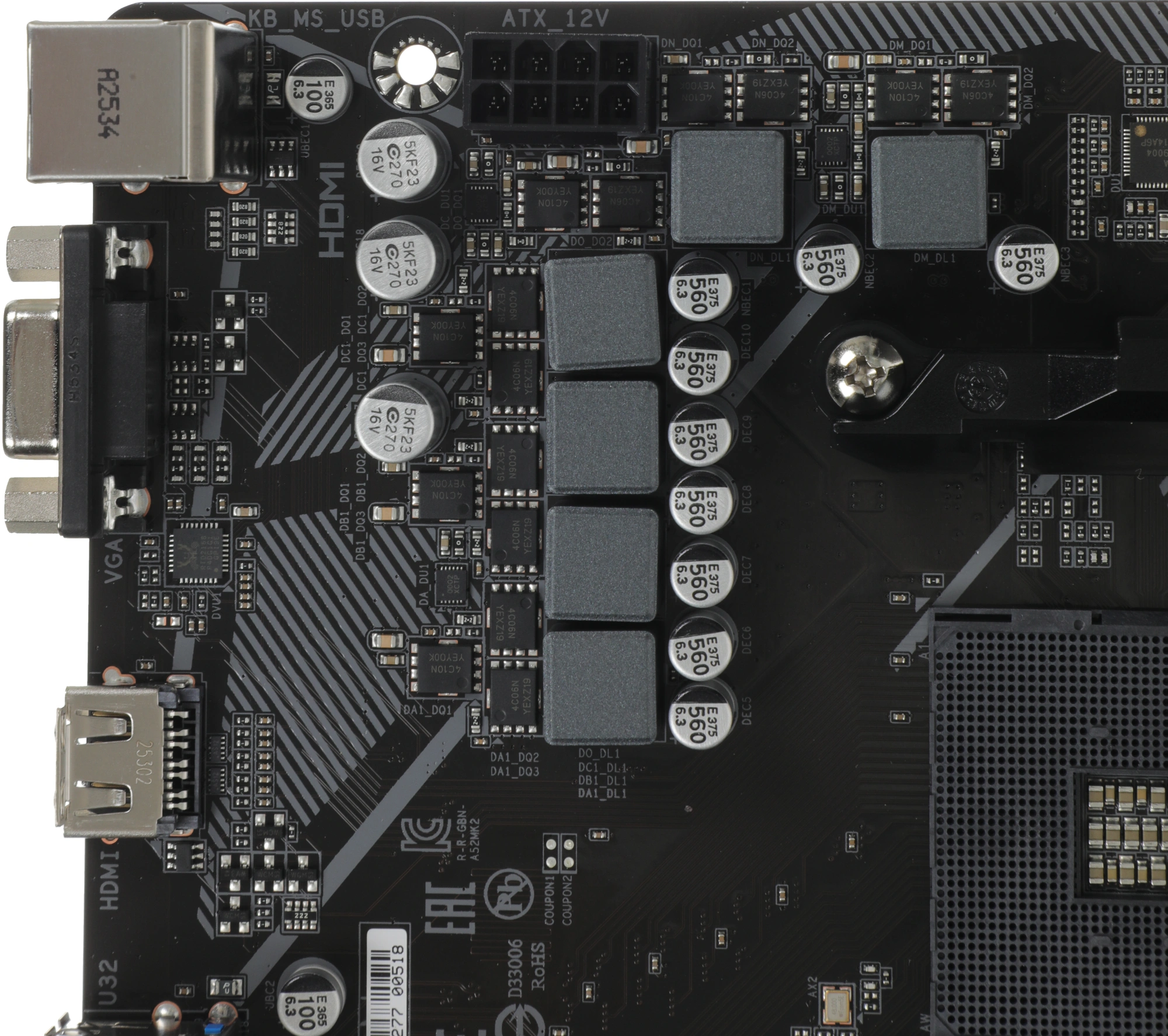 Gigabyte A520M K V2 RTL {Soc-AM4, AMD A520, 2xDDR4, mATX AC`97 8ch(7.1) GbLAN RAID+VGA+HDMI}