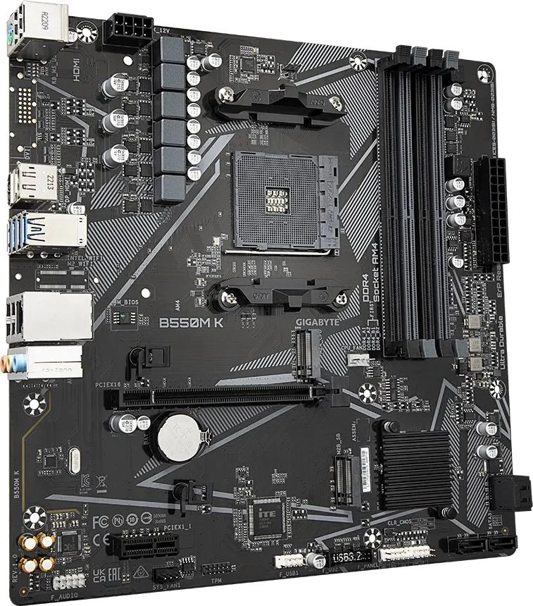 Gigabyte B550M K {SocketAM4, AMD B550,4xDDR4  mATX} Ret