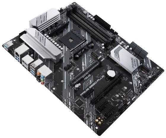 ASUS PRIME B550-PLUS (Socket AM4, ATX, 4xDDR4(128GB), DP/HDMI, 1xPCIe 4.0x16/1xPCIe 3.0x16, 3xPCIe 3.0, 1xLAN, 6xSATA 6Gb/s, 2xM.2, 1xType-C, 5xUSB 3.2, 2xUSB 2.0)