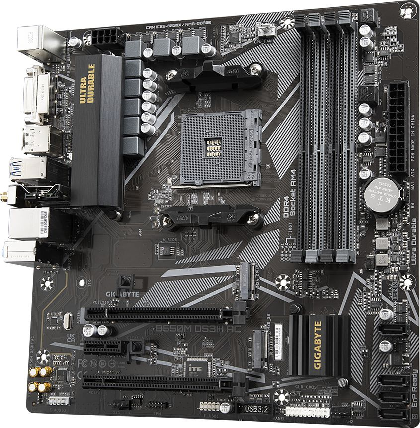 Gigabyte B550M DS3H AC {Soc-AM4 AMD B550 mATX}