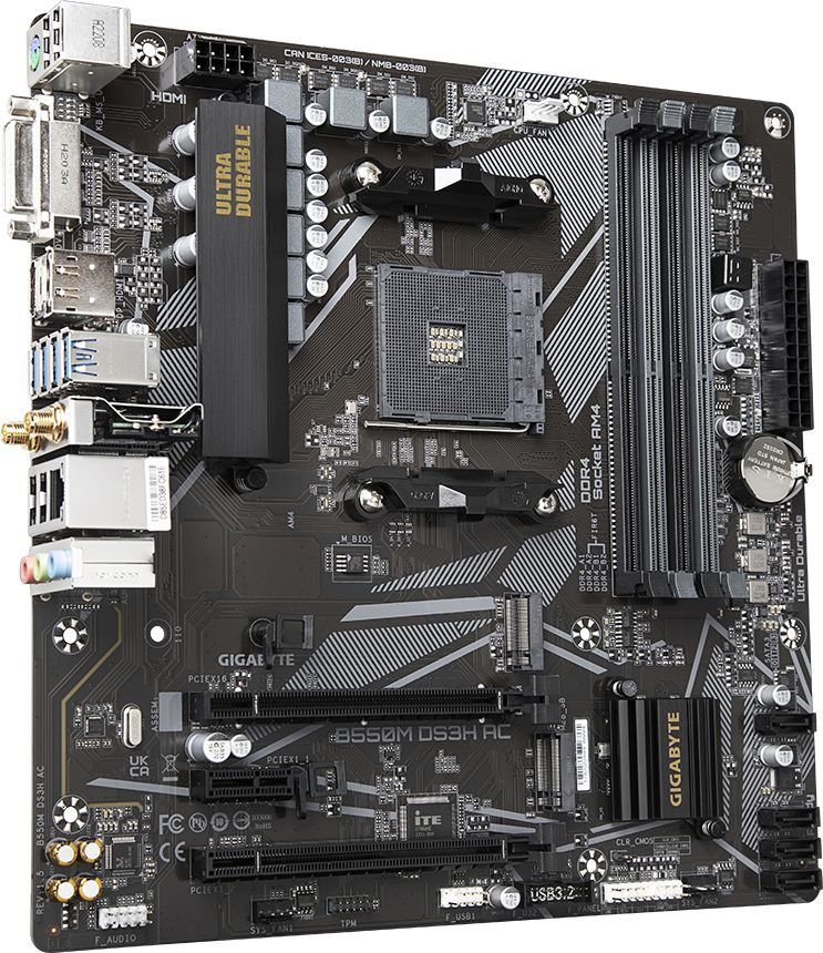 Gigabyte B550M DS3H AC {Soc-AM4 AMD B550 mATX}