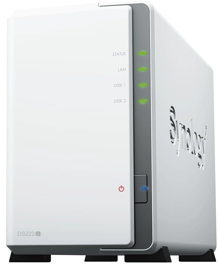 Synology DS223j Сетевое хранилище 2x2.5"/3.5" SATA, Realtek RTD1619B -1.7GHz, 1 GB DDR4, 1x1 Гбит/с, 2xUSB Synology DS223j Сетевое хранилище 2x2.5"/3.5" SATA, Realtek RTD1619B -1.7GHz, 1 GB DDR4, 1x1 Гбит/с, 2xUSB