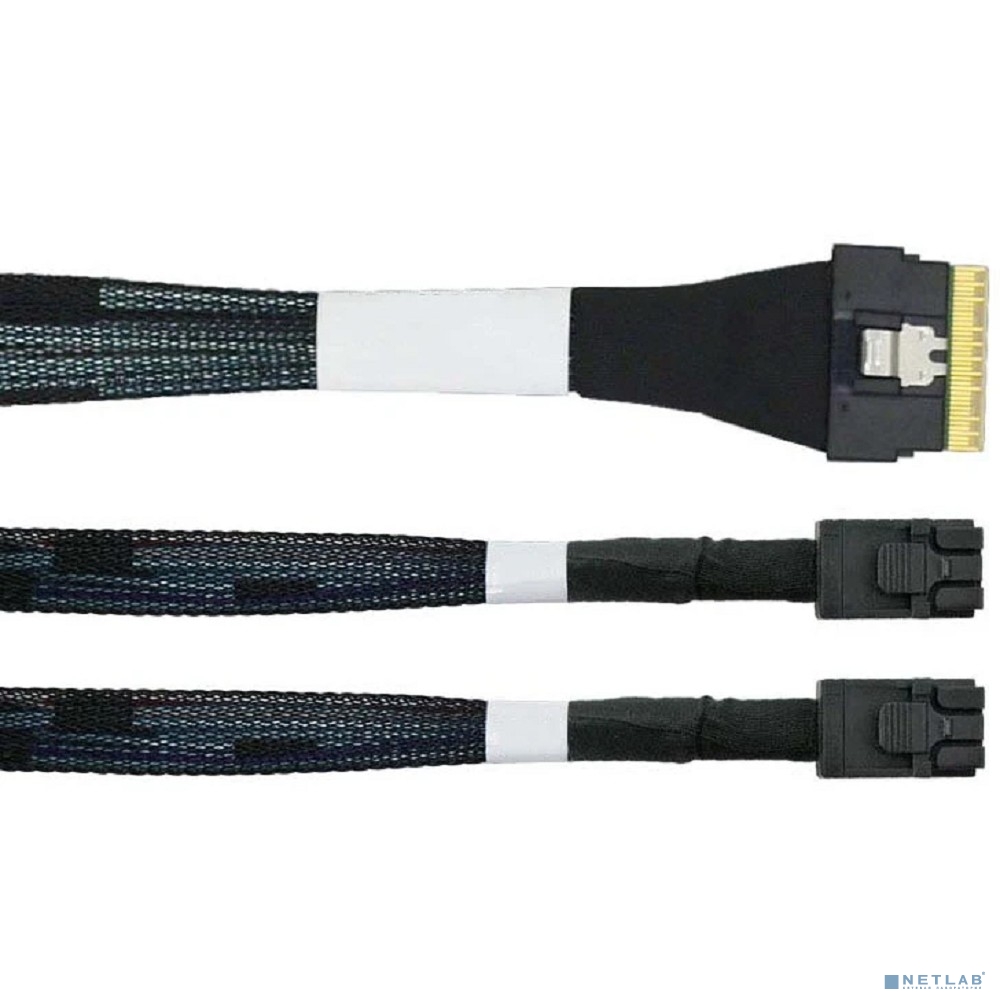 Lr-Link LRSF5443(8i)-SAS4.0 SAS SFF-8654 8i to 2xHDminiSAS SFF-8643 Cable,0.8m(SAS 4.0)