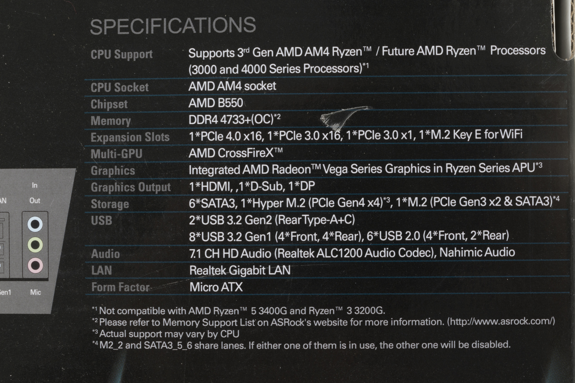 ASROCK B550M PRO4