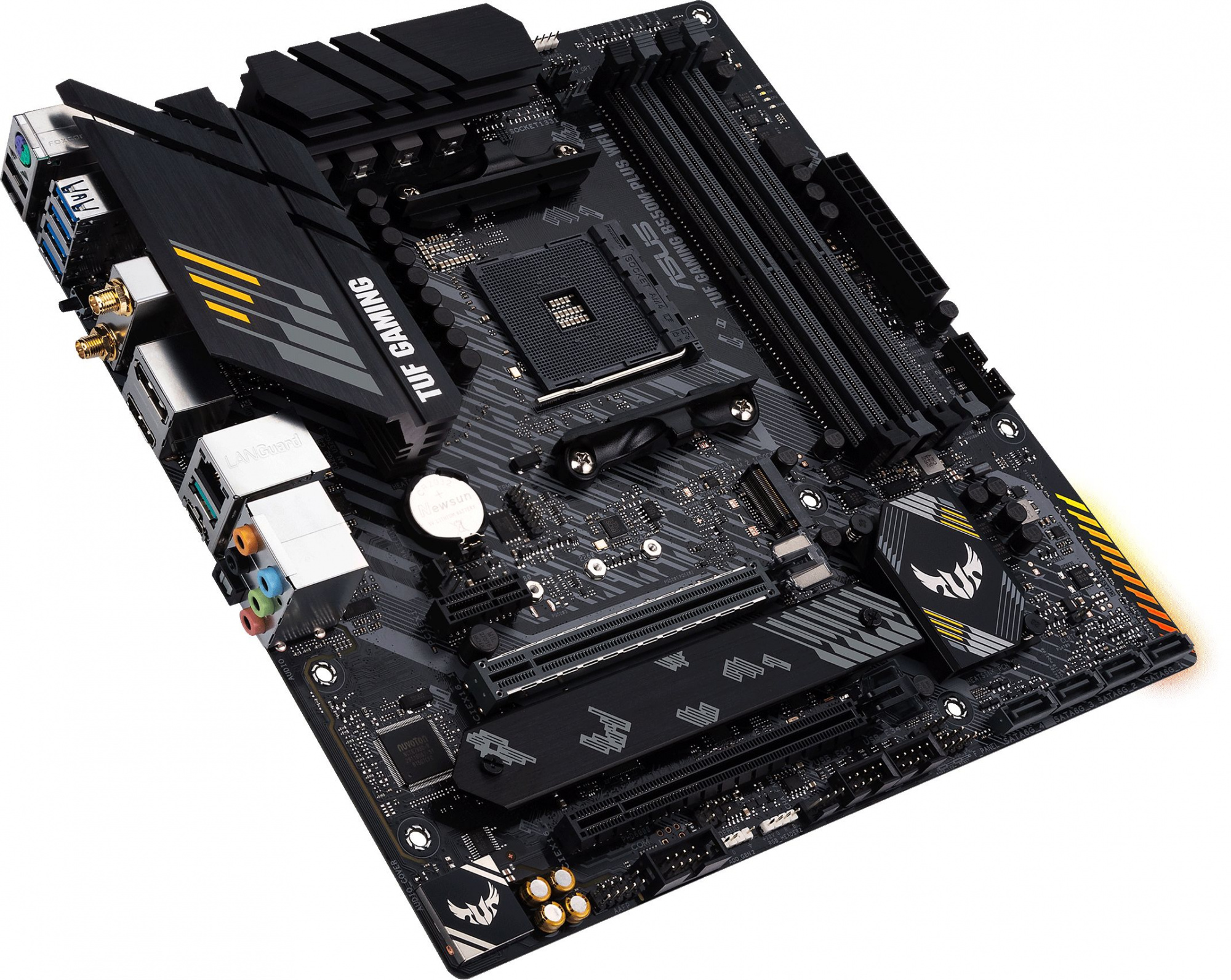 ASUS TUF GAMING B550M-PLUS WIFI II (Socket AM4, mATX, 4xDDR4(128GB), HDMI 2.1/DP, 1xPCIe 4.0x16, 1xPCIe 3.0x16/1xPCIe 3.0, 1xLAN (2.5GbE), Wi-Fi, BT, 4xSATA 6Gb/s, 2xM.2, 1xUSB-C, 5xUSB 3.2, 2xUSB 2) ASUS TUF GAMING B550M-PLUS WIFI II (Socket AM4, mATX, 4xDDR4(128GB), HDMI 2.1/DP, 1xPCIe 4.0x16, 1xPCIe 3.0x16/1xPCIe 3.0, 1xLAN (2.5GbE), Wi-Fi, BT, 4xSATA 6Gb/s, 2xM.2, 1xUSB-C, 5xUSB 3.2, 2xUSB 2)