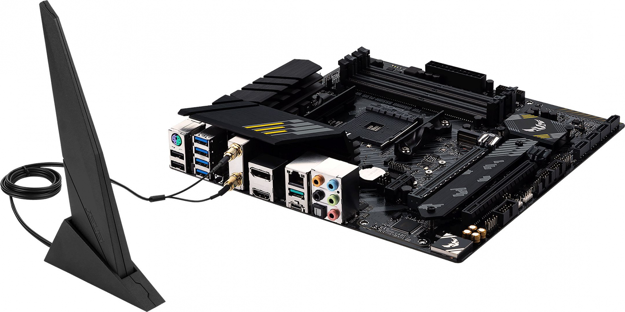 ASUS TUF GAMING B550M-PLUS WIFI II (Socket AM4, mATX, 4xDDR4(128GB), HDMI 2.1/DP, 1xPCIe 4.0x16, 1xPCIe 3.0x16/1xPCIe 3.0, 1xLAN (2.5GbE), Wi-Fi, BT, 4xSATA 6Gb/s, 2xM.2, 1xUSB-C, 5xUSB 3.2, 2xUSB 2) ASUS TUF GAMING B550M-PLUS WIFI II (Socket AM4, mATX, 4xDDR4(128GB), HDMI 2.1/DP, 1xPCIe 4.0x16, 1xPCIe 3.0x16/1xPCIe 3.0, 1xLAN (2.5GbE), Wi-Fi, BT, 4xSATA 6Gb/s, 2xM.2, 1xUSB-C, 5xUSB 3.2, 2xUSB 2)